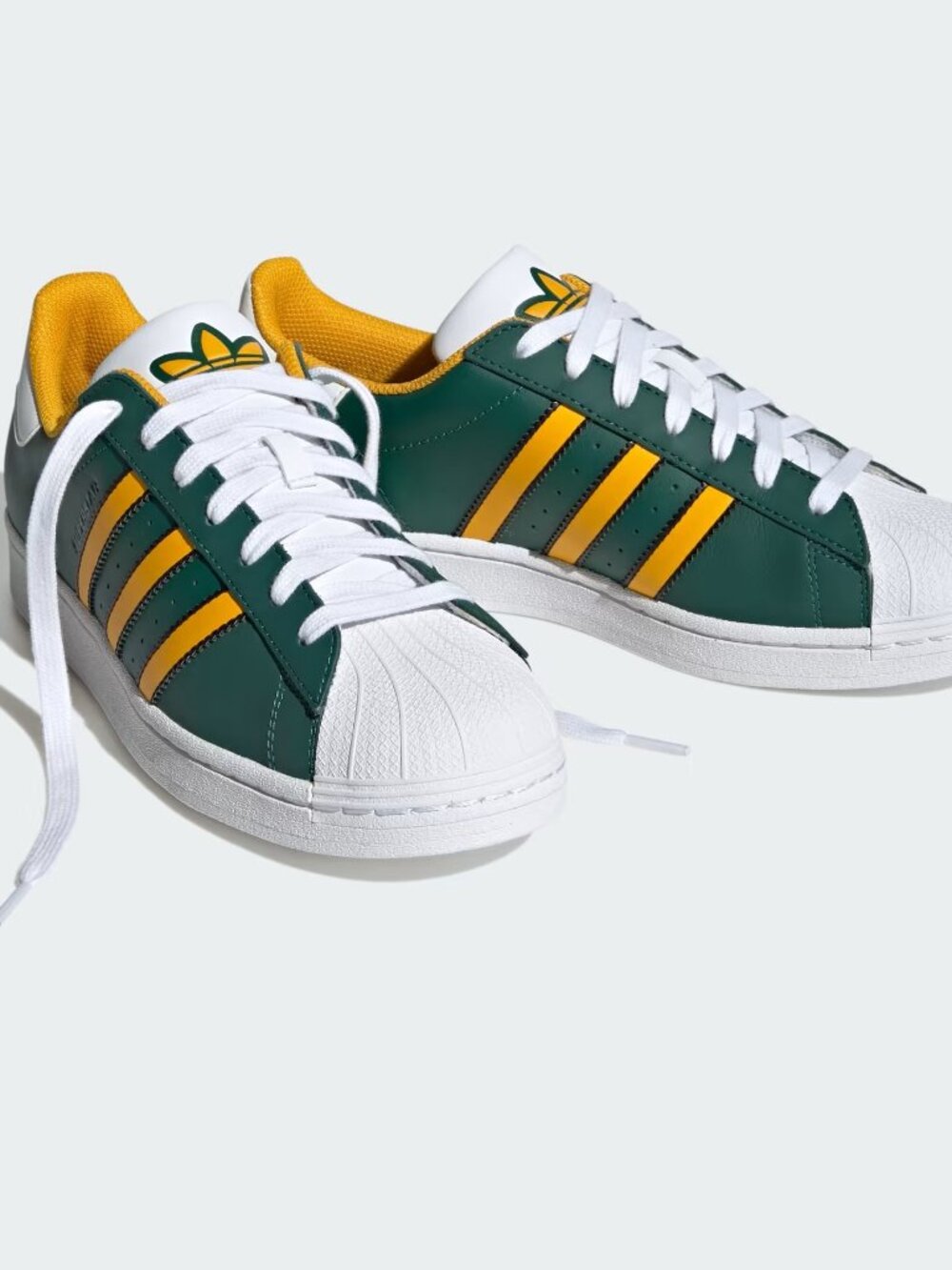 Adidas Originals Men's Green Yellow White Superstar Shoes Size 7.5 us IF8072